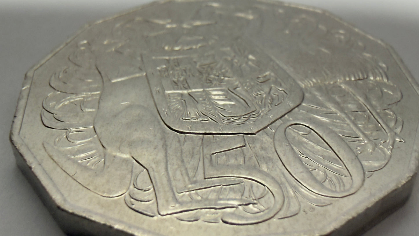 2017 50 Cent Coin - Uncirculated - Coat of Arms - comes in 2x2