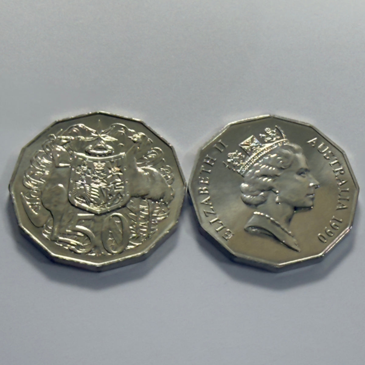 1990 50 Cent Coin - Choice Uncirculated - Mint Set ONLY Coin - comes in 2x2