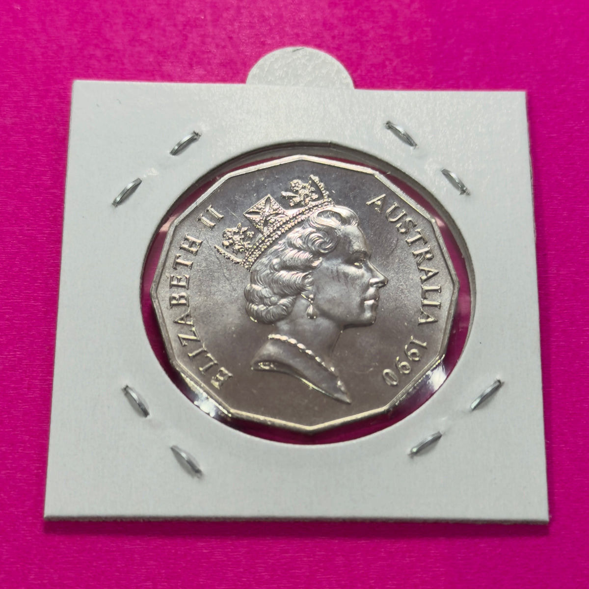 1990 50 Cent Coin - Choice Uncirculated - Mint Set ONLY Coin - comes in 2x2