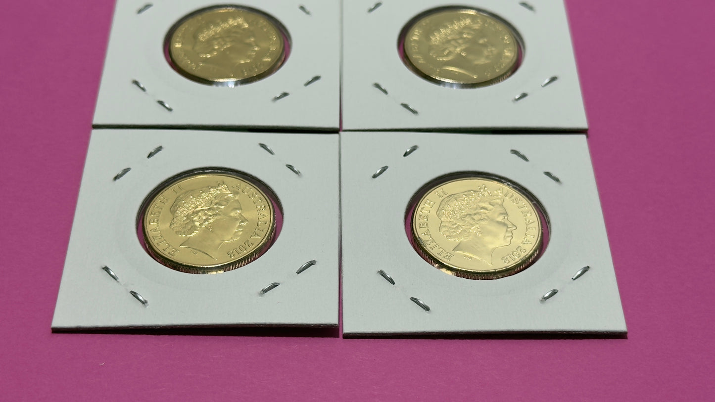 2018 $1 Commonwealth Games Set of 4 Coins - Uncirculated - come in 2x2s