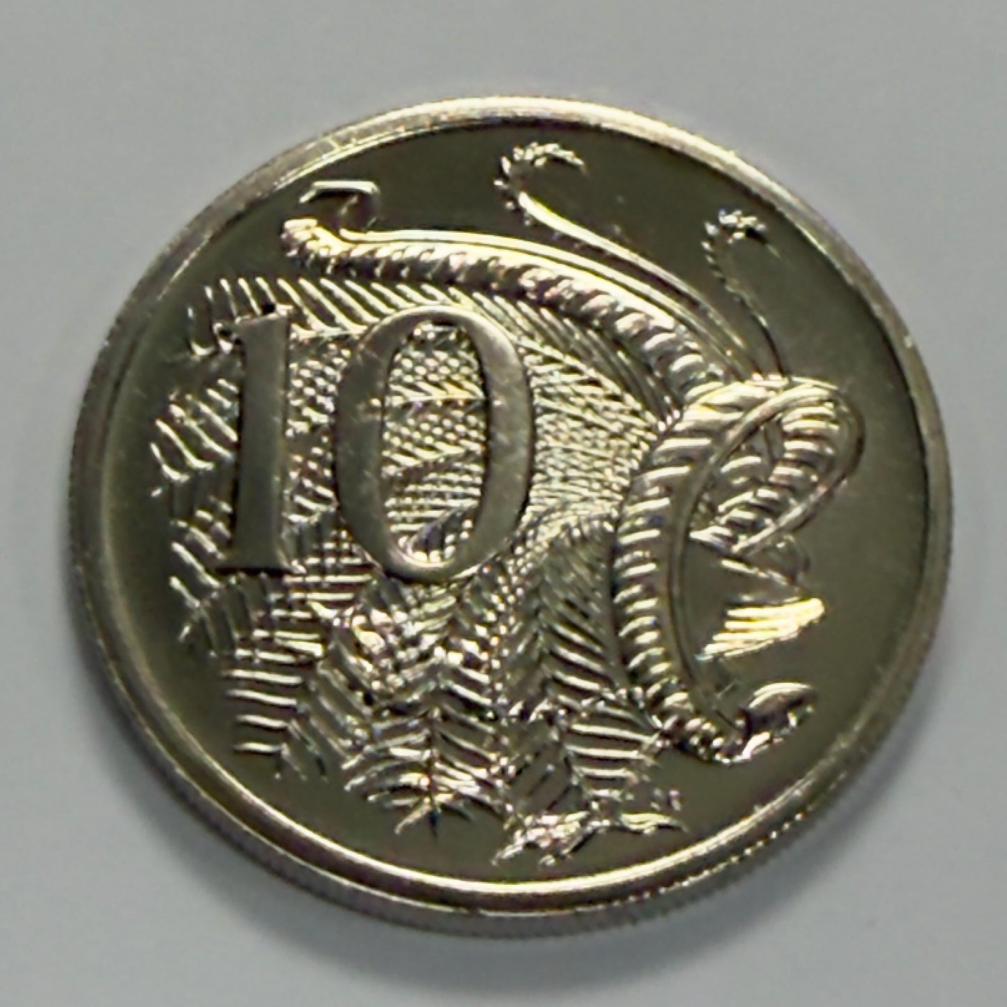 1990 10 Cent Coin - Choice Uncirculated - Ex MINT SET 10c Coin - comes in 2x2
