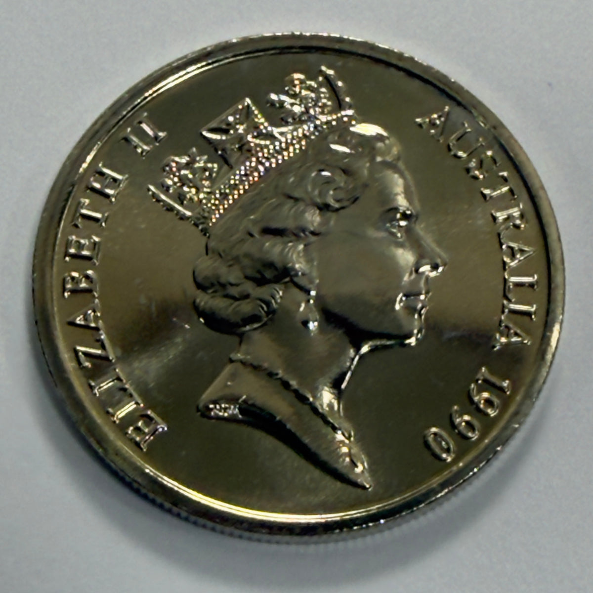 1990 10 Cent Coin - Choice Uncirculated - Ex MINT SET 10c Coin - comes in 2x2