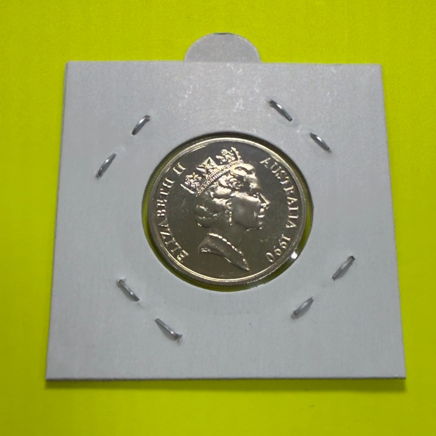 1990 10 Cent Coin - Choice Uncirculated - Ex MINT SET 10c Coin - comes in 2x2