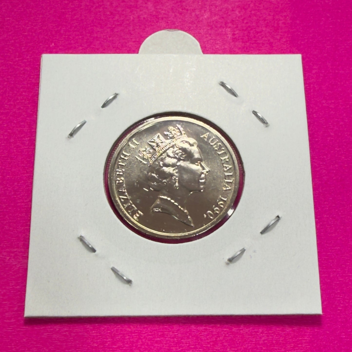 1990 10 Cent Coin - Choice Uncirculated - Ex MINT SET 10c Coin - comes in 2x2