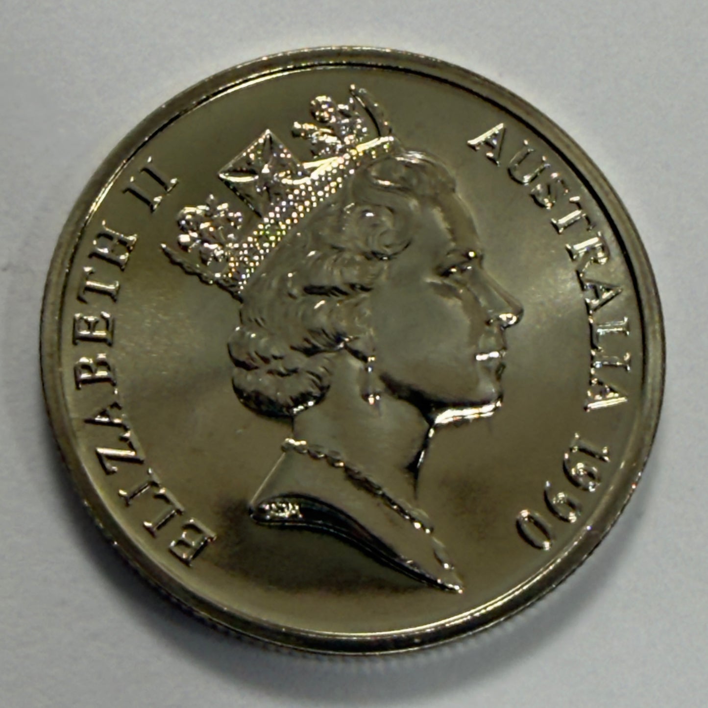 1990 5 Cent Coin - Choice Uncirculated - ex mint set - Five Cent 5c - comes in 2x2