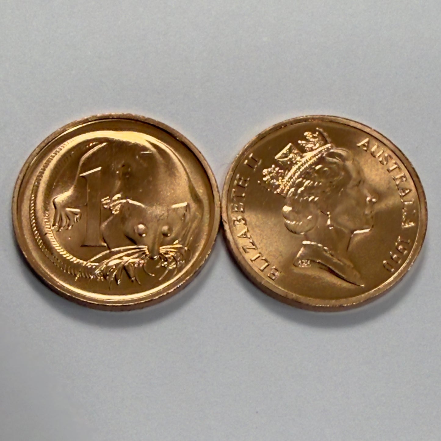 1990 1 Cent Coin - Choice Uncirculated - Ex MINT SET 1c Coin - Comes In 2x2