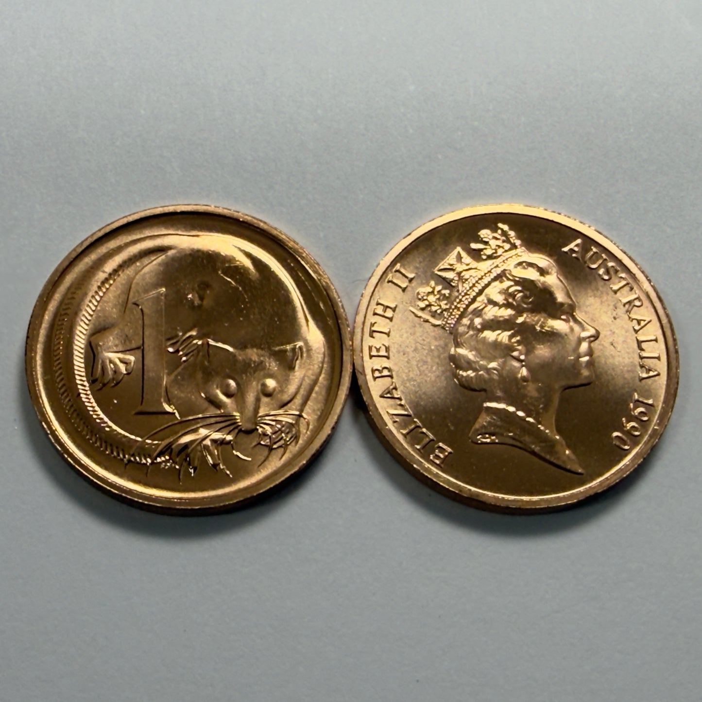 1990 1 Cent Coin - Choice Uncirculated - Ex MINT SET 1c Coin - Comes In 2x2
