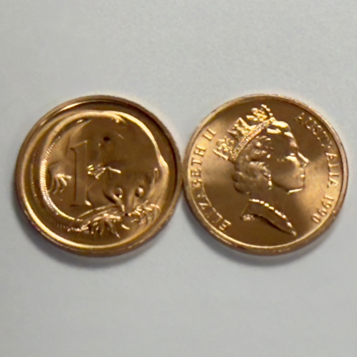 1990 1 Cent Coin - Choice Uncirculated - Ex MINT SET 1c Coin - Comes In 2x2