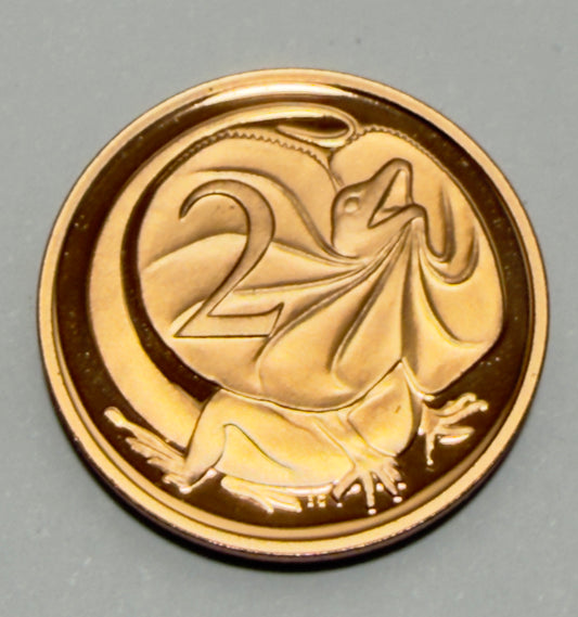 1986 2 Cent Proof Coin - Two Cent Proof Coin - comes in 2x2