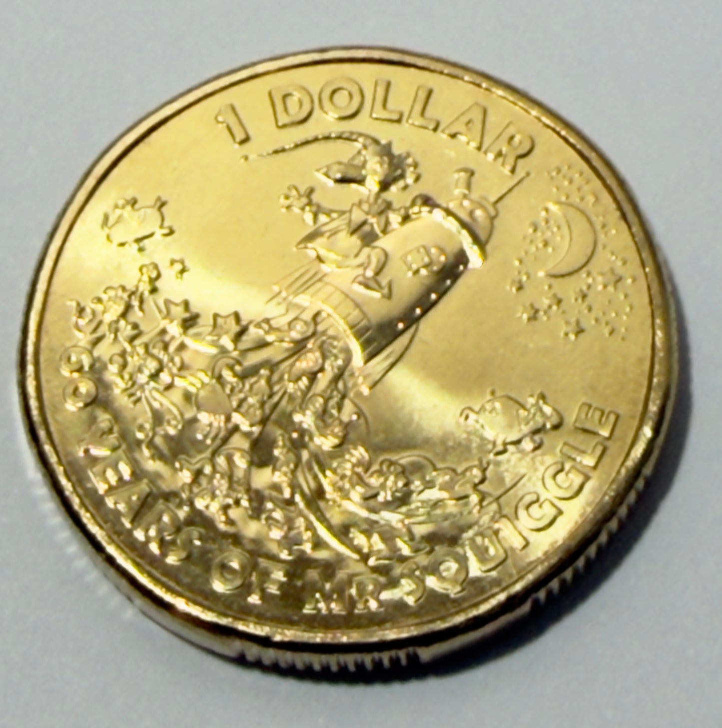 2019 $1 Coin - Mr Squiggle - Rocketship - Uncirculated - ex mint set - in 2x2