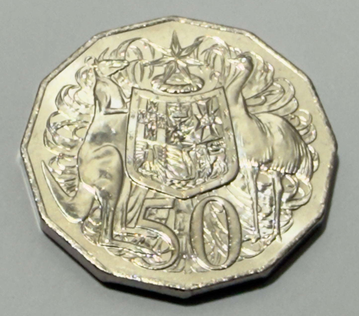 2025 50 Cent Coin - King Charles Coat of Arms - Uncirculated - comes in 2x2