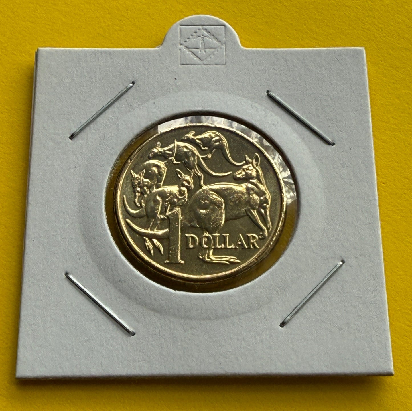 Australian AL-BR $1 Coin featuring their classic Mob of Roos Design