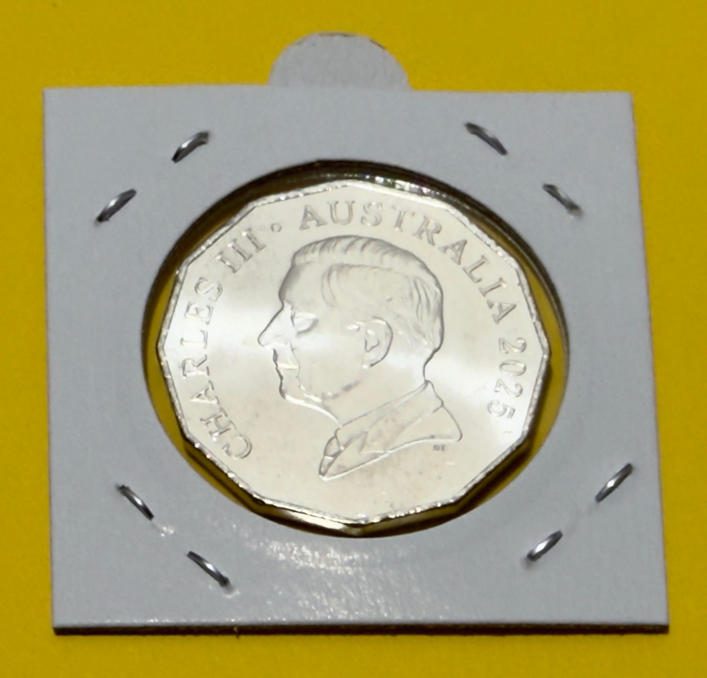 2025 50 Cent Coin - King Charles Coat of Arms - Uncirculated - comes in 2x2