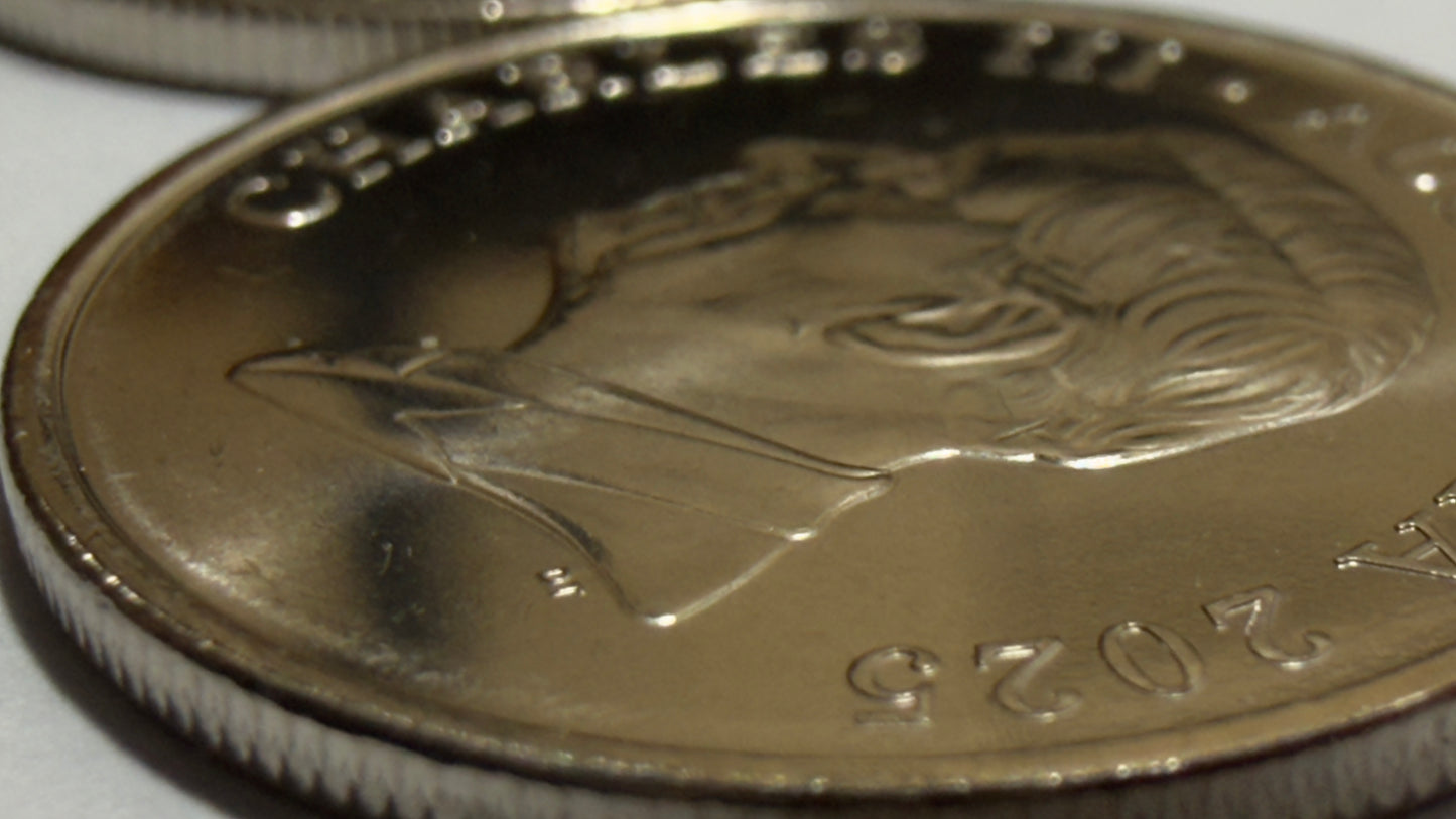 2025 5 Cent Coin - Uncirculated - ex Premium roll - comes in 2x2