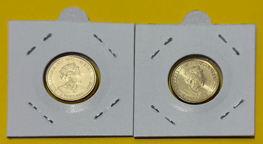 2023 & 2020 $2 Firefighters Coins Pair - Uncirculated - comes in 2x2s