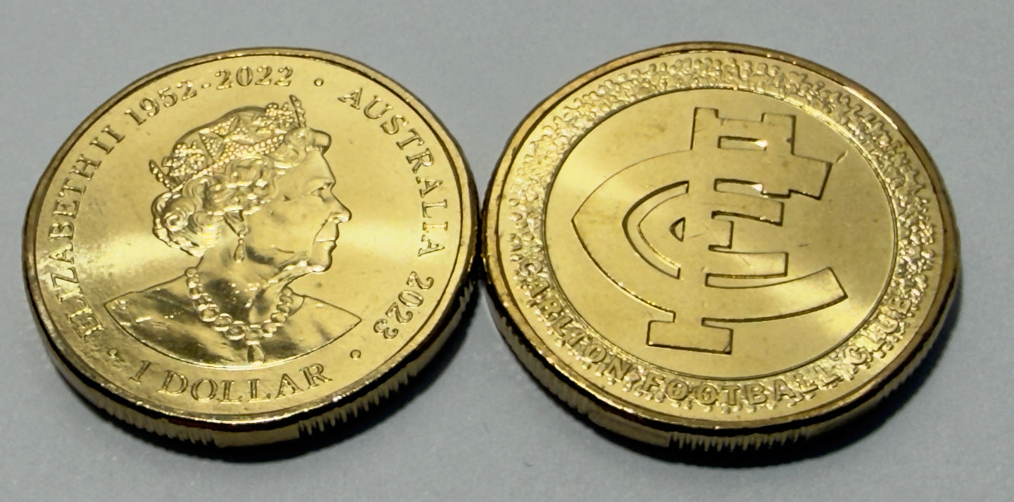 2023 AFL $1 Carlton Football Club Coin - Uncirculated - comes in 2x2