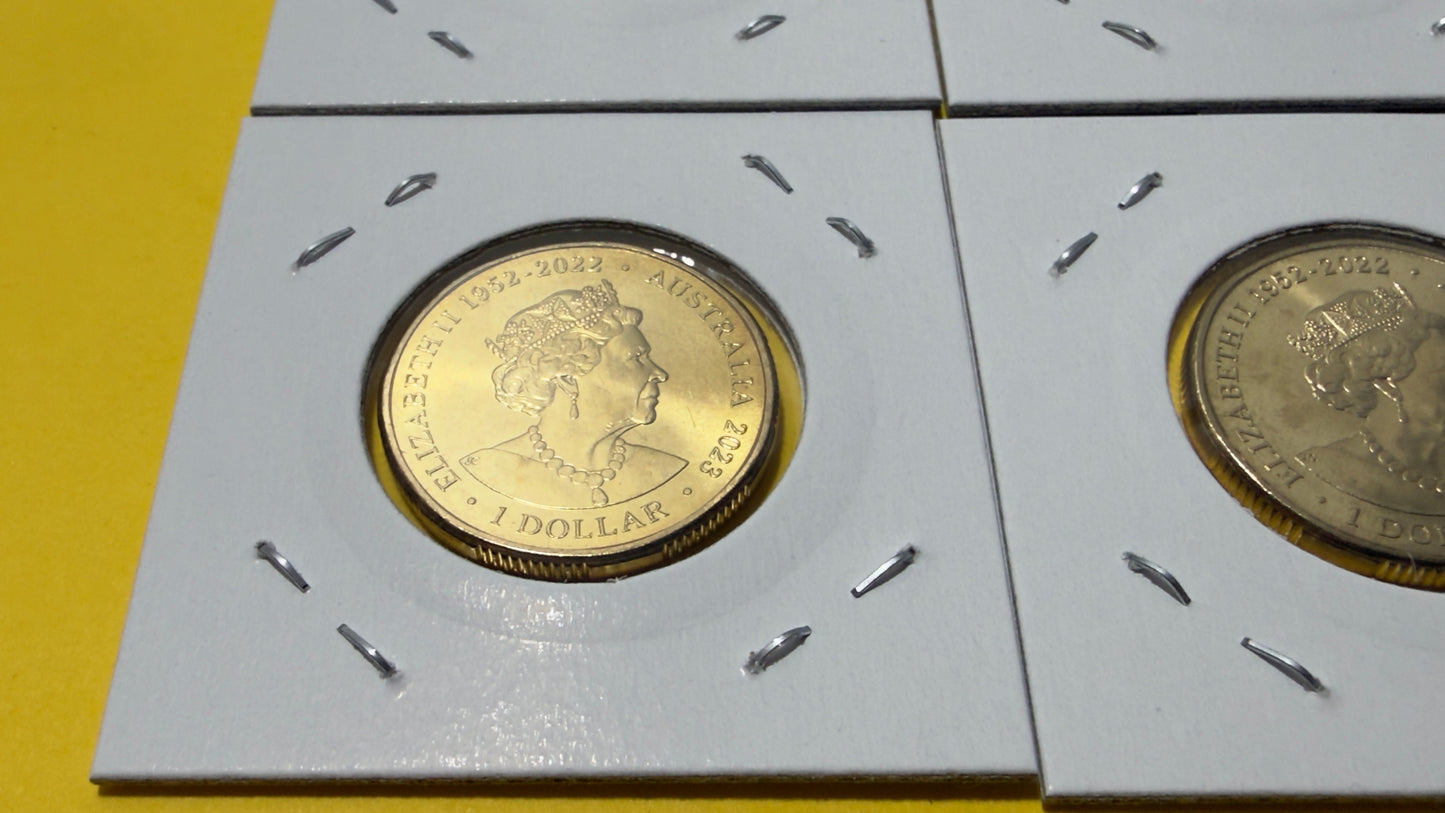 2023 $1 Matildas 4 Coin Set - Uncirculated - One Dollar Matildas Set - in 2x2s