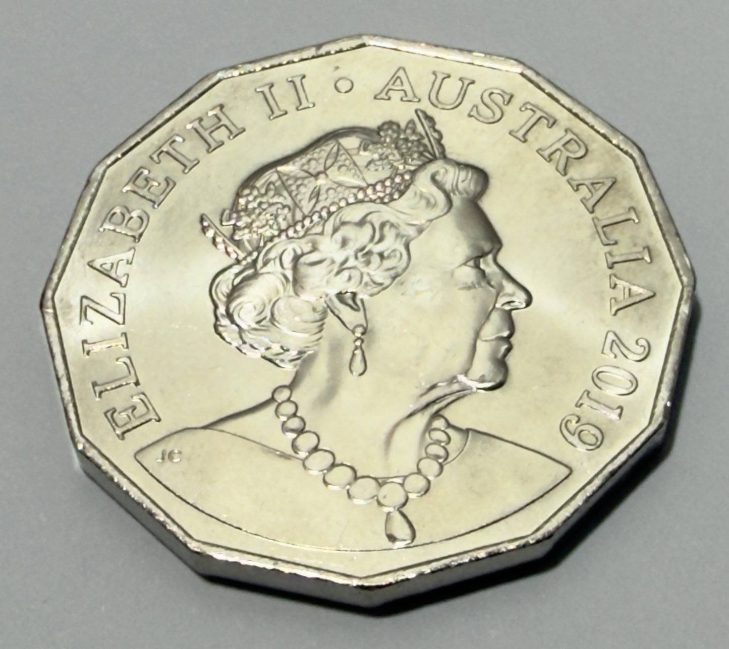 2019 50 Cent Coin - JC Effigy - Uncirculated - only 2m made - comes in 2x2