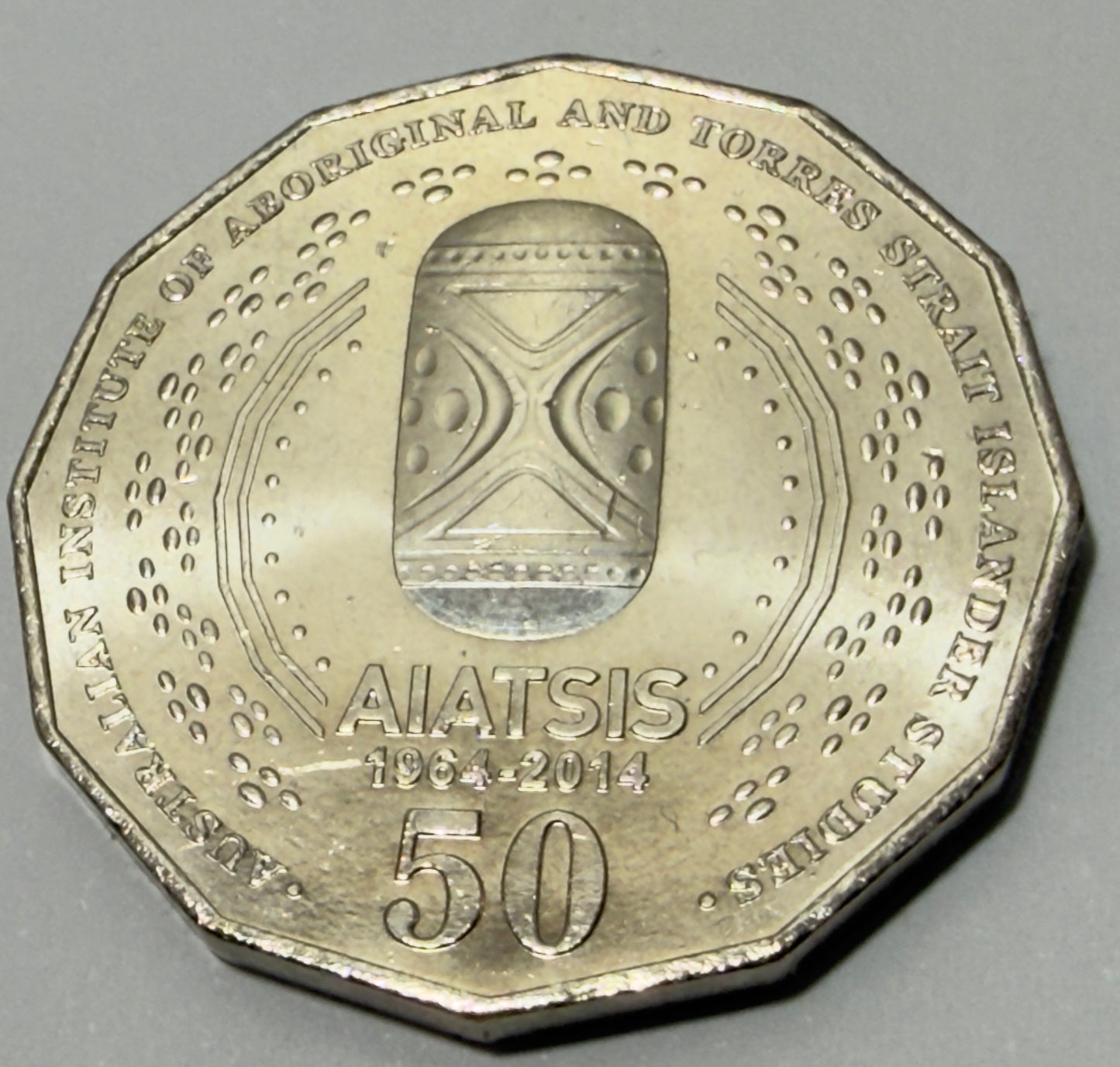 2014 AIATSIS 50 Cent Coin - Uncirculated - Fifty Cent Coin - comes in 2x2
