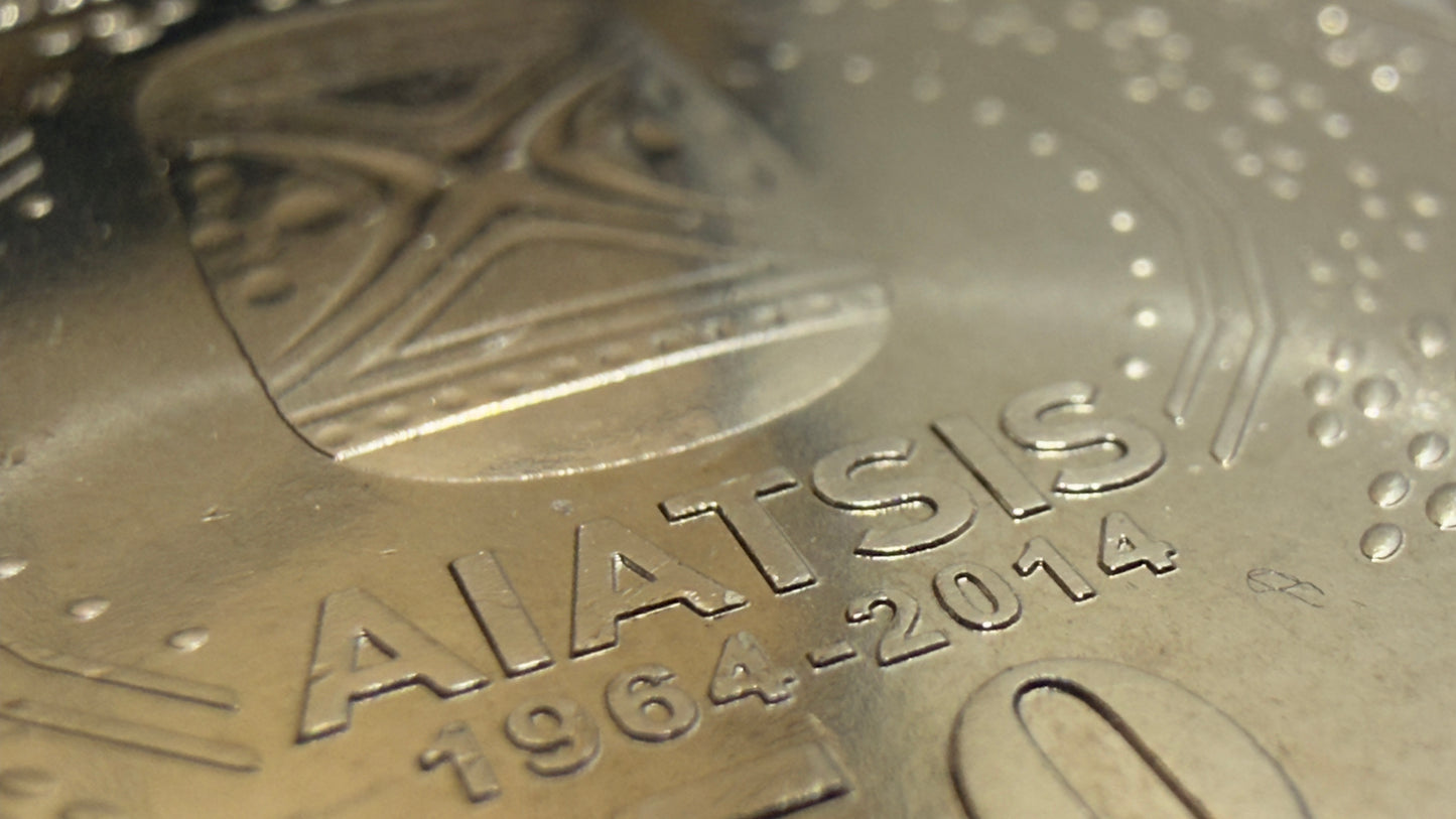 2014 AIATSIS 50 Cent Coin - Uncirculated - Fifty Cent Coin - comes in 2x2