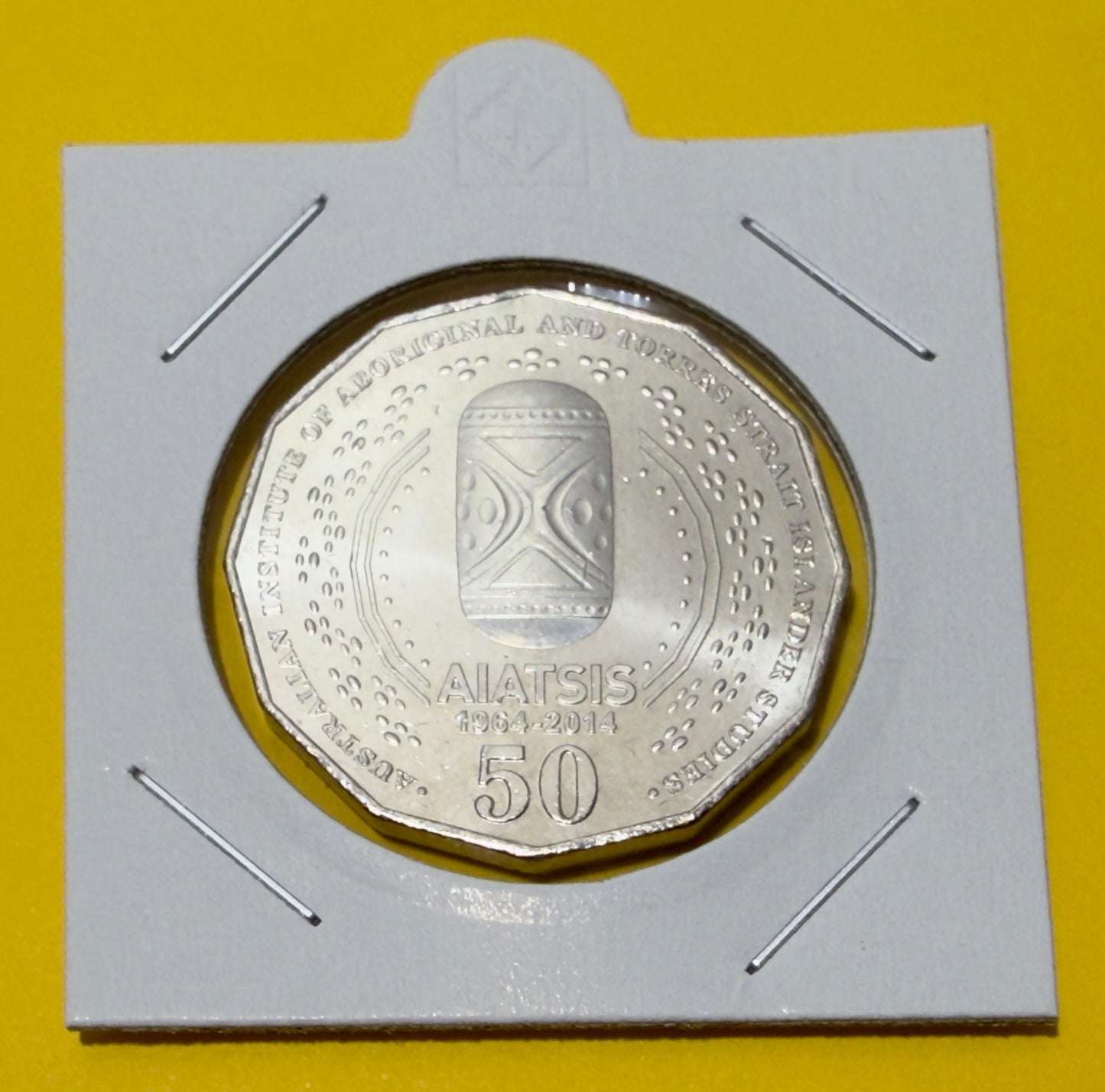 2014 AIATSIS 50 Cent Coin - Uncirculated - Fifty Cent Coin - comes in 2x2