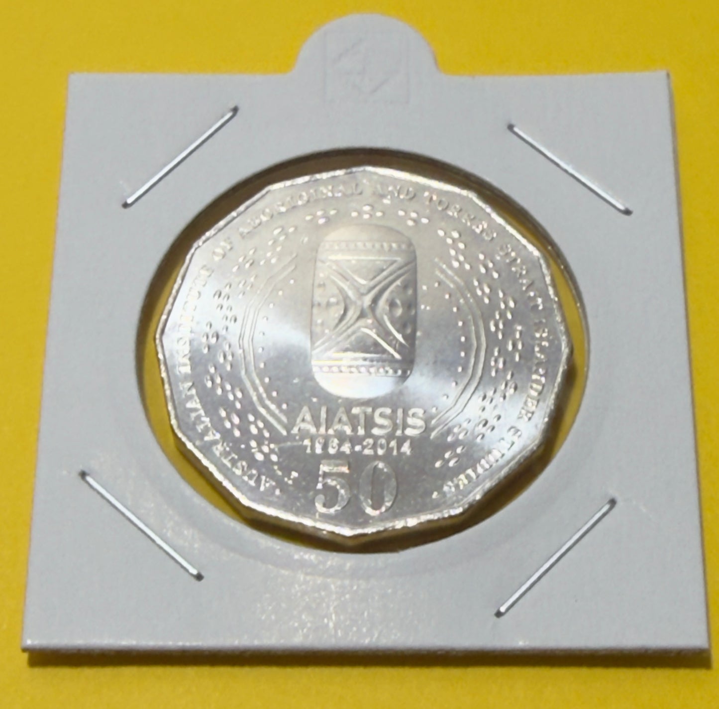 2014 AIATSIS 50 Cent Coin - Uncirculated - Fifty Cent Coin - comes in 2x2