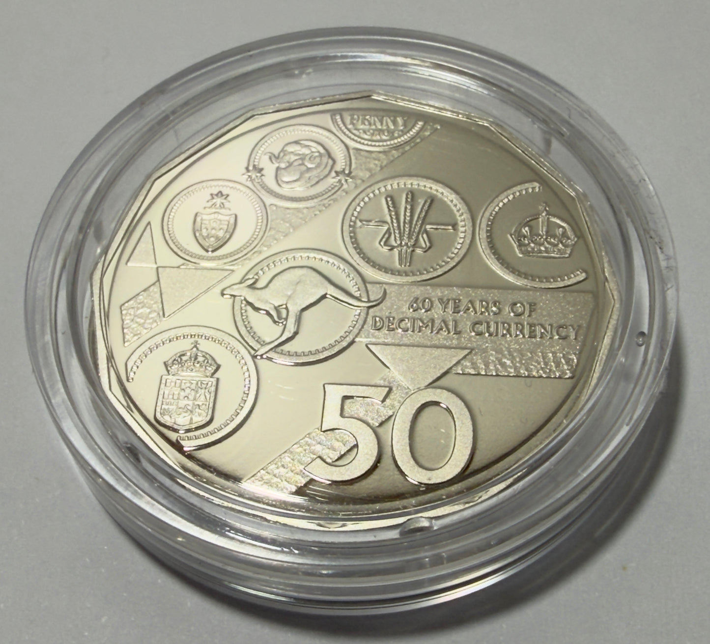 2026 50 Cent Proof Coin - 60 Years of Decimal Currency in original Capsule