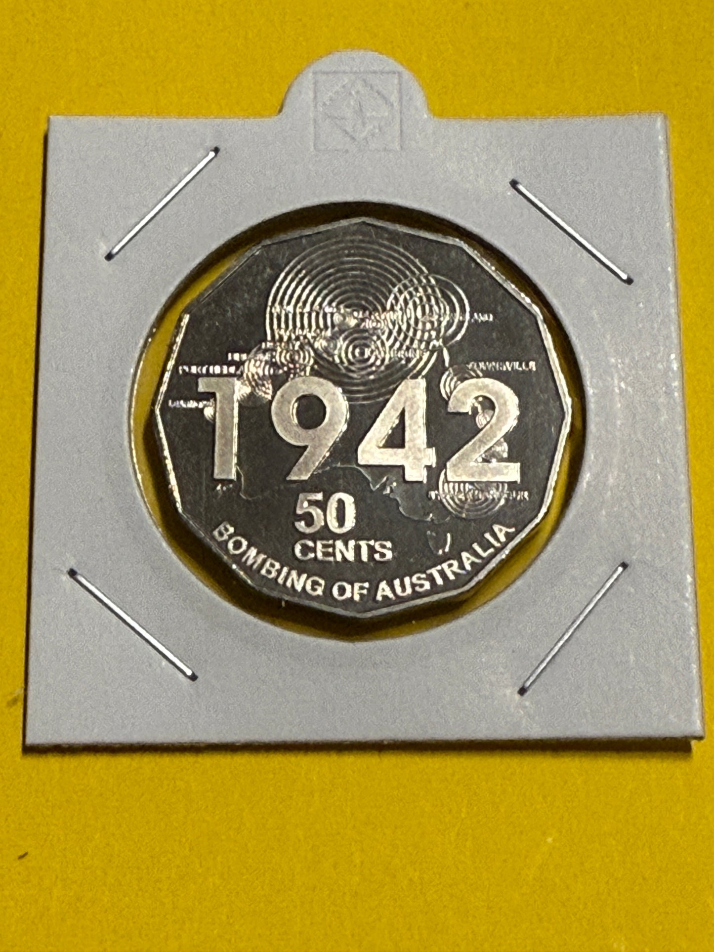 2012 50 Cent Coin - Shores Under Siege - Bombing of Australia - UNC - in 2x2