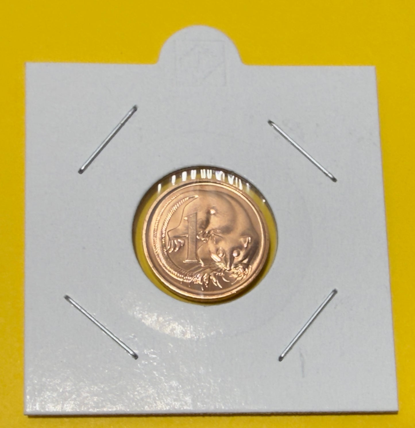 1988 1 Cent Coin - Choice Uncirculated - One Cent - ex mint set coin -in 2x2