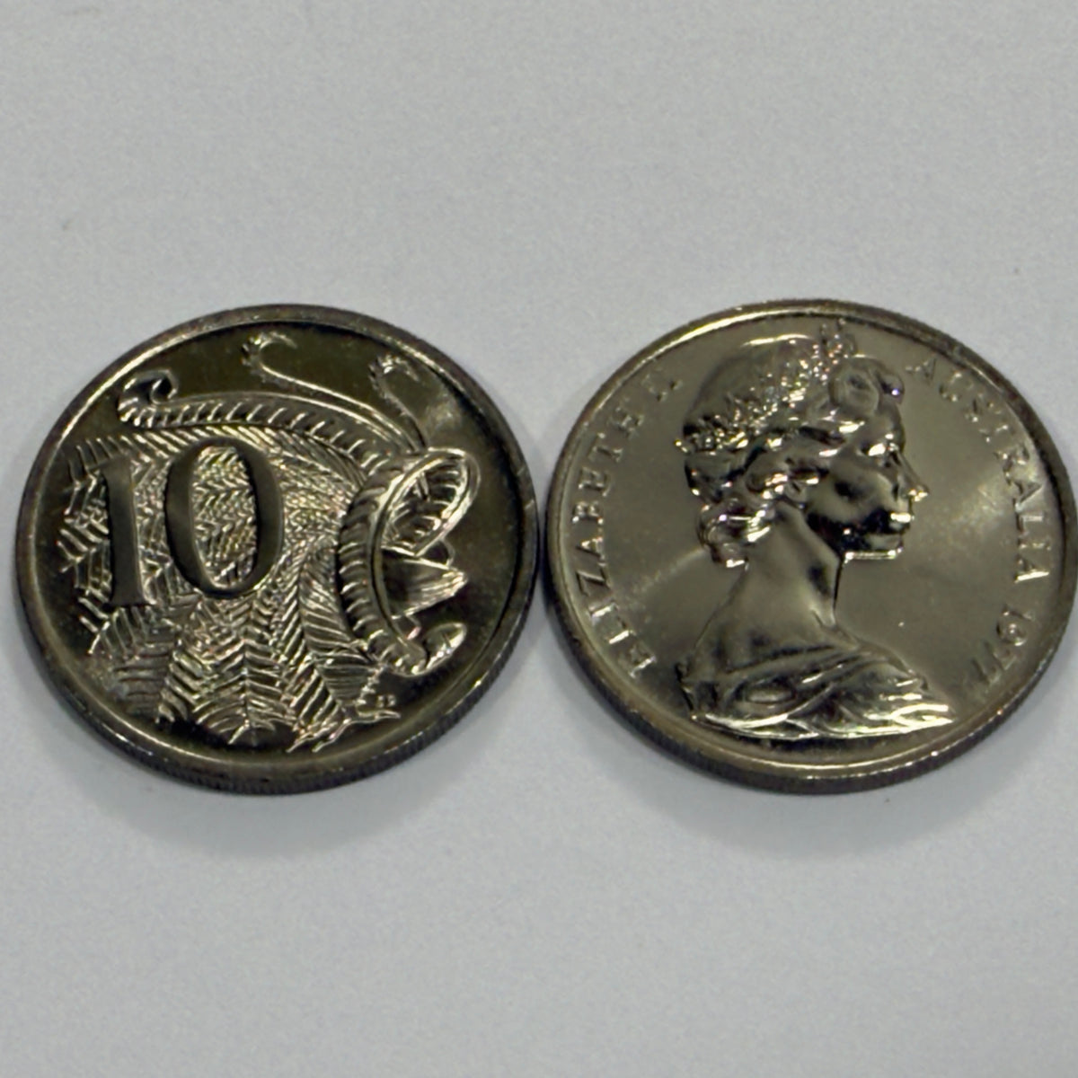 1977 10 Cent Coin - Uncirculated - Ten Cent 10c - ex RAM Roll - comes in 2x2