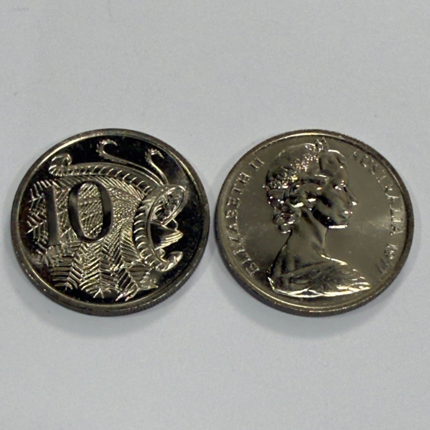 1977 10 Cent Coin - Uncirculated - Ten Cent 10c - ex RAM Roll - comes in 2x2