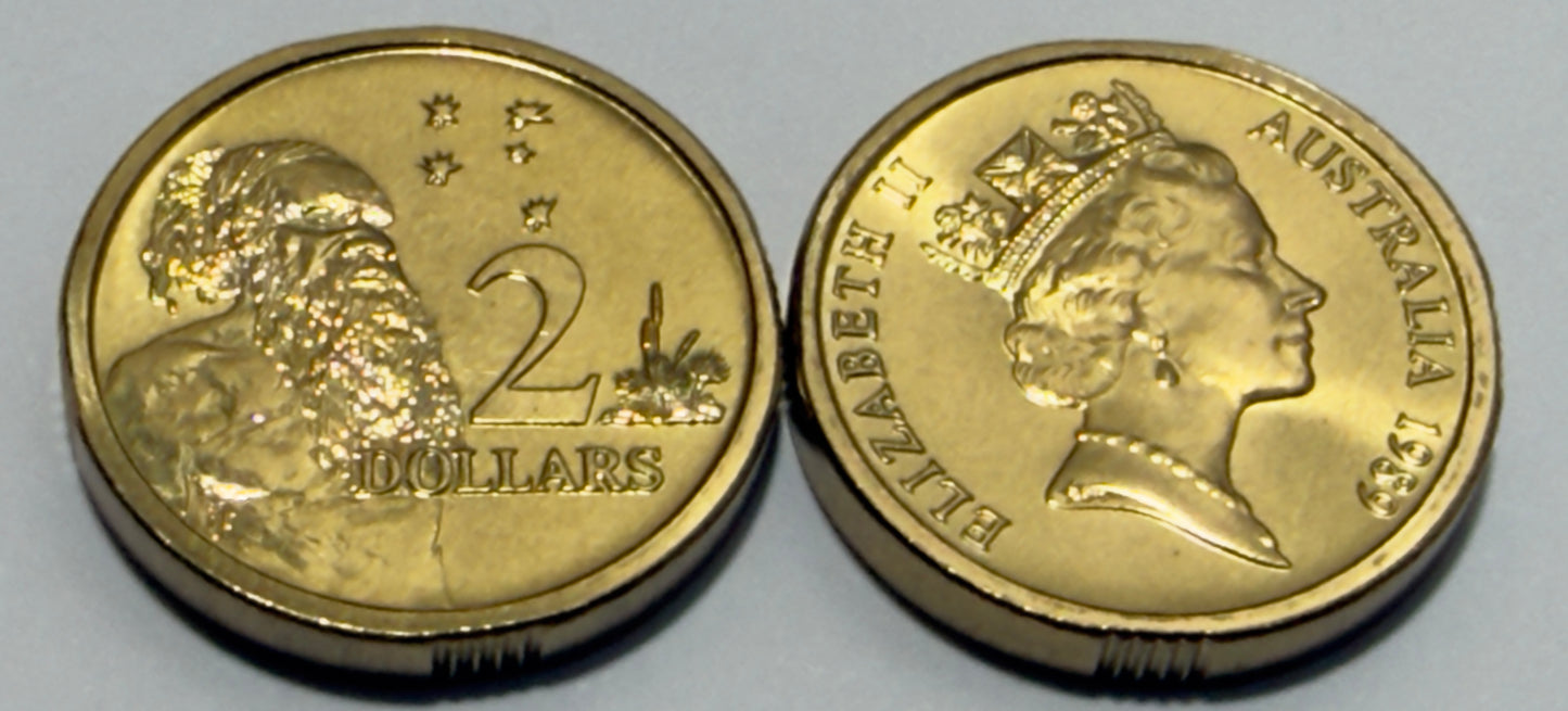 1989 $2 Elder Horst Hahne HH - Choice Uncirculated - ex mint set - comes in 2x2