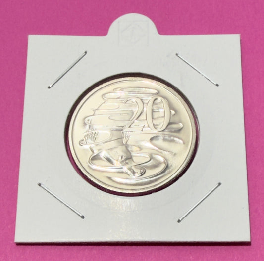 1989 20 Cent Coin - Choice Uncirculated - mint set only coin - comes in 2x2