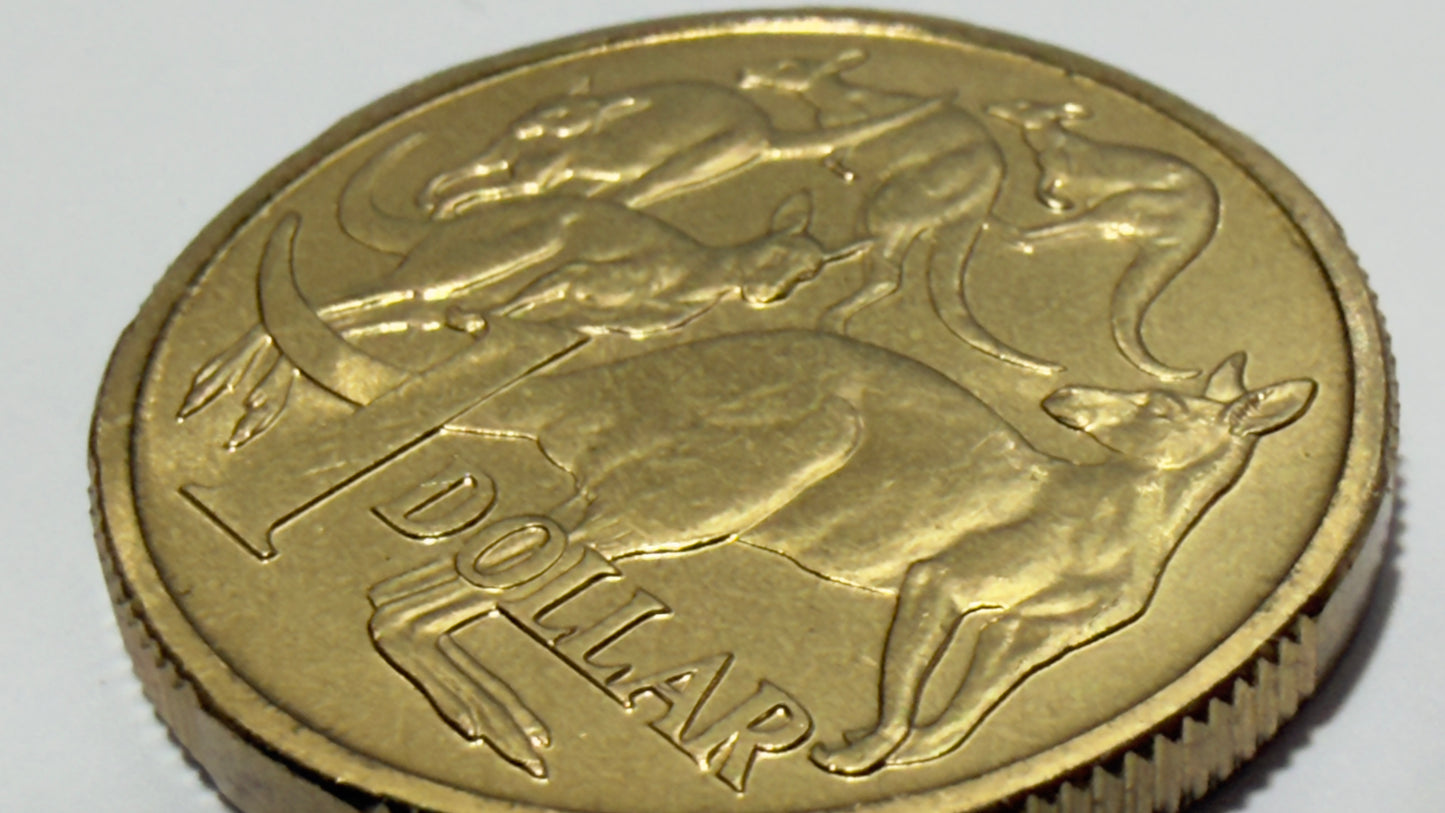 1989 $1 Coin - Mob Of Roos - Uncirculated - mint set ONLY - One Dollar - in 2x2