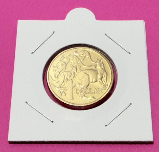 1989 $1 Coin - Mob Of Roos - Uncirculated - mint set ONLY - One Dollar - in 2x2