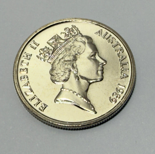 1989 5 Cent Coin - Choice Uncirculated - Ex Mint Set - comes in 2x2