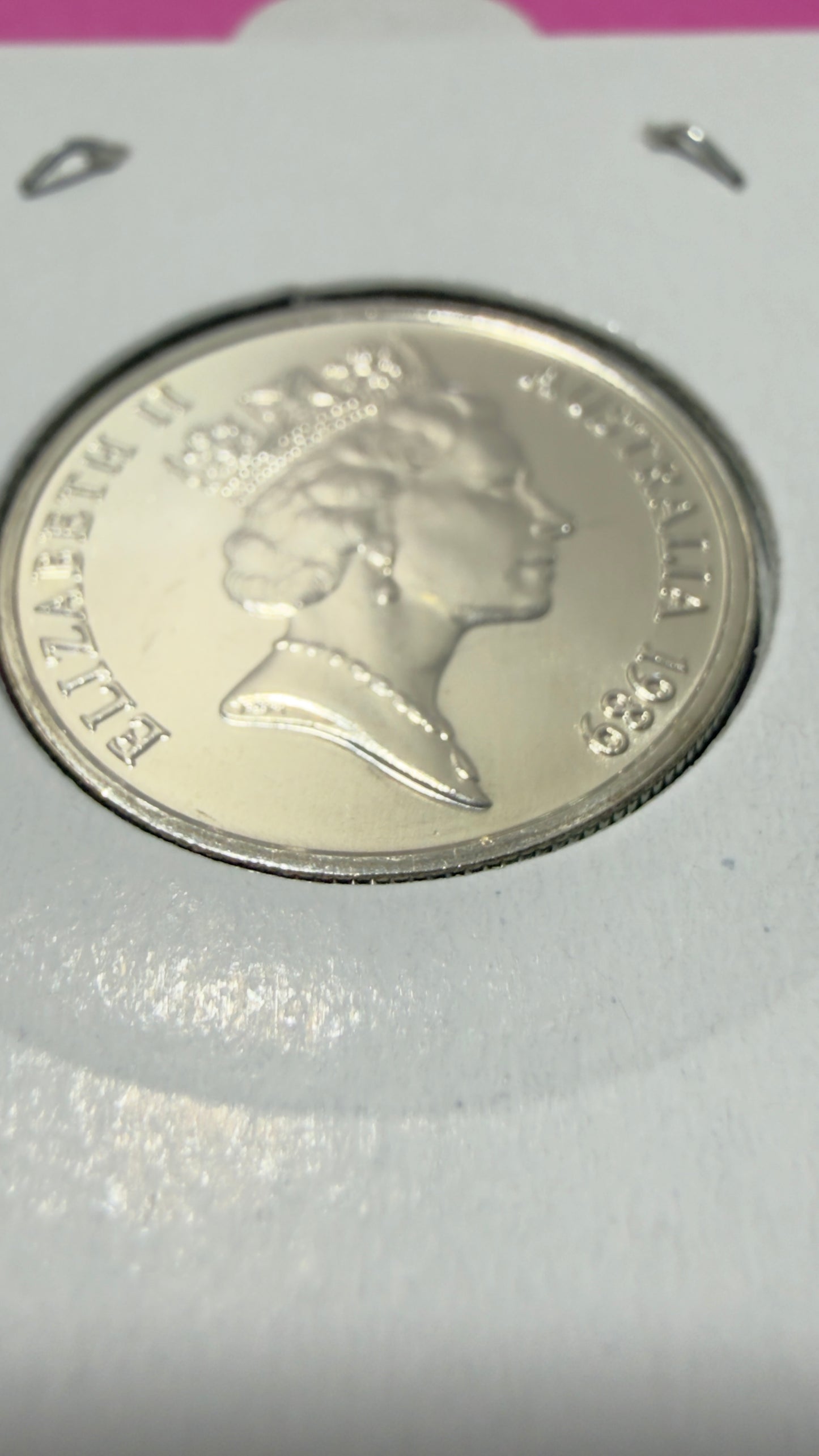 1989 5 Cent Coin - Choice Uncirculated - Ex Mint Set - comes in 2x2