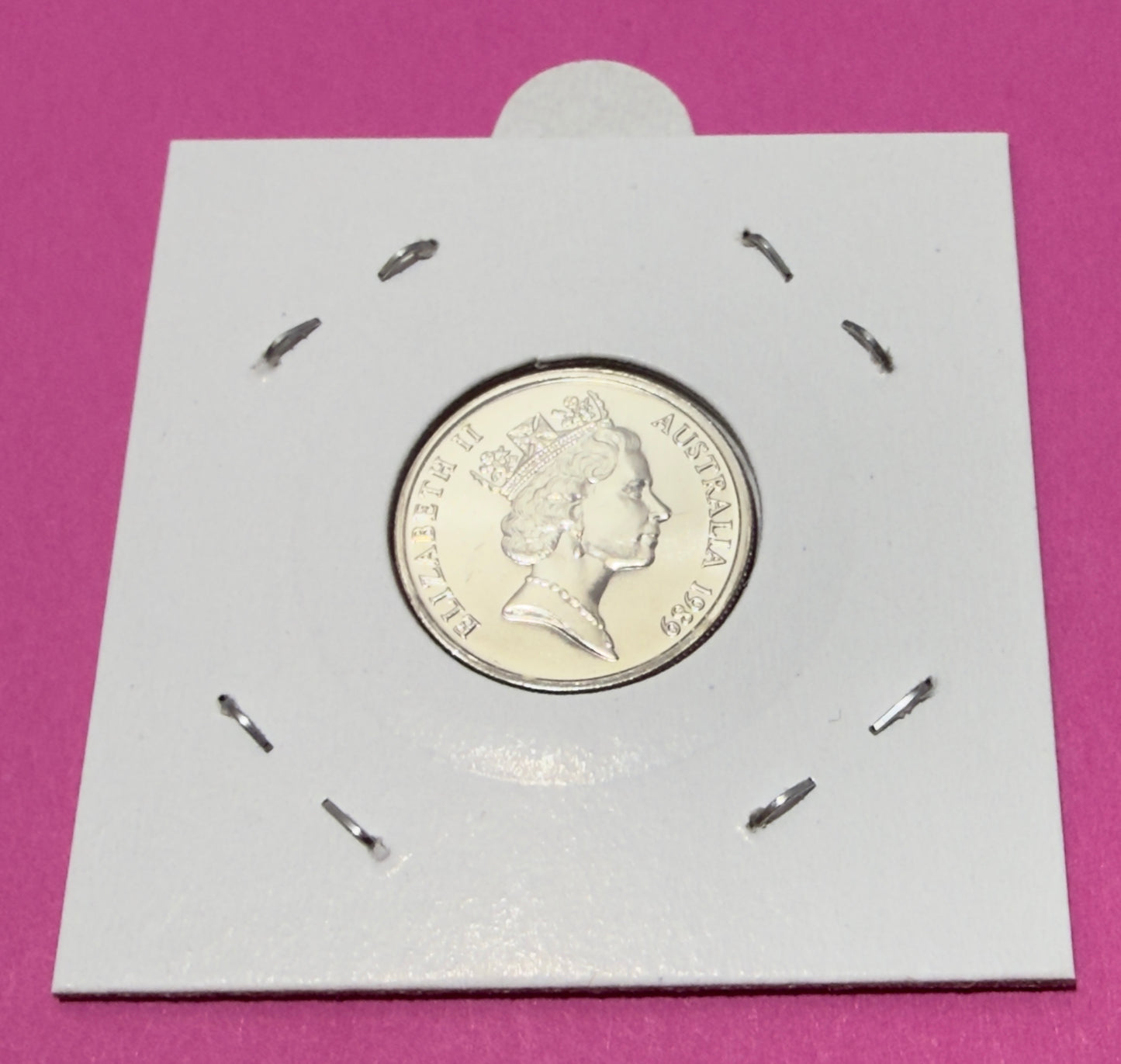 1989 5 Cent Coin - Choice Uncirculated - Ex Mint Set - comes in 2x2