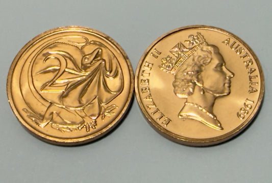 1989 2 Cent Coin - Choice Uncirculated - ex mint set - comes in 2x2