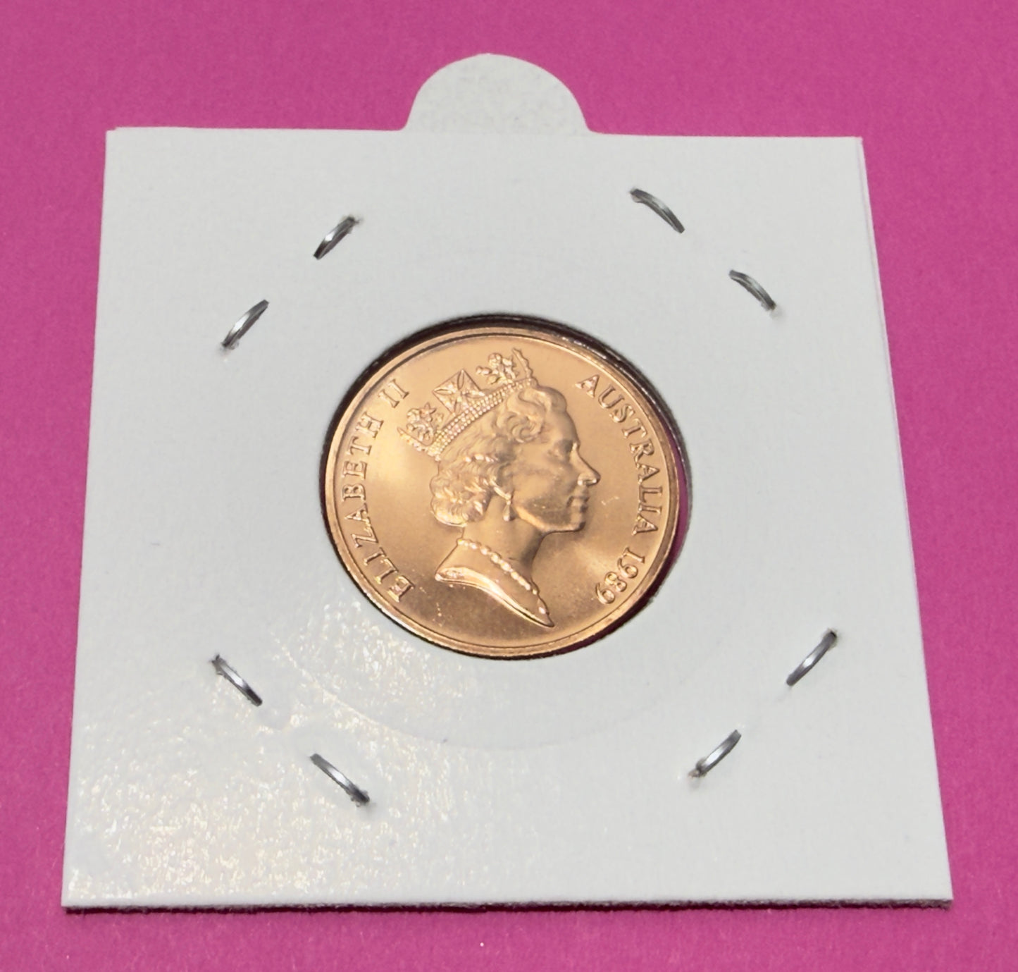 1989 2 Cent Coin - Choice Uncirculated - ex mint set - comes in 2x2