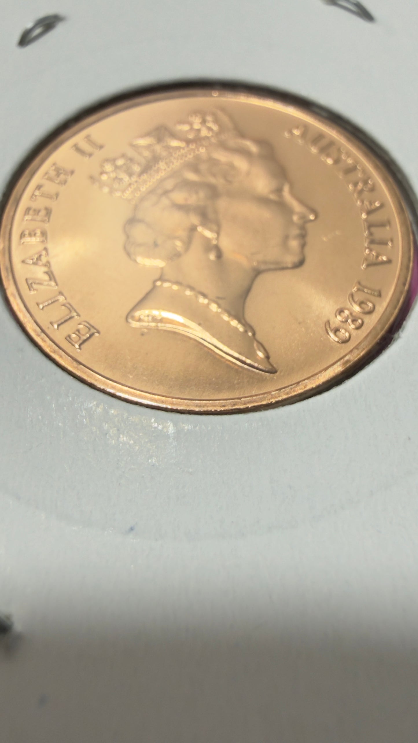 1989 2 Cent Coin - Choice Uncirculated - ex mint set - comes in 2x2