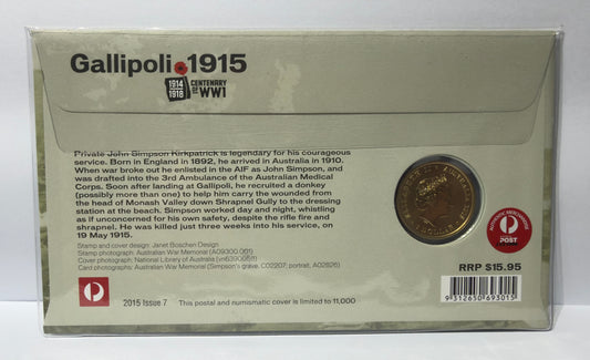 2015 $1 Galipoli 1915 - Centenary of WW1 PNC