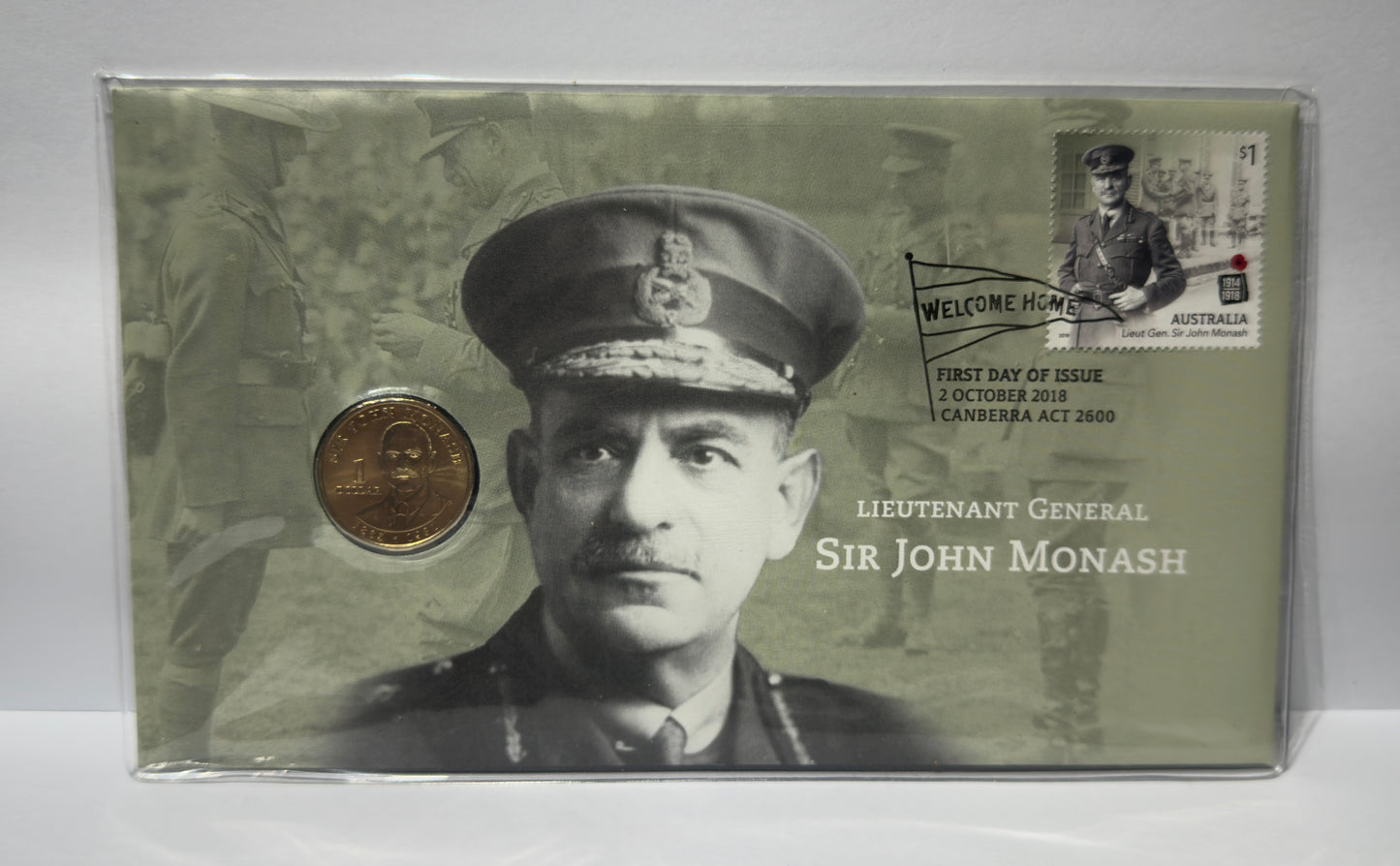 2018 Sir John Monash $1 PNC Mintage 7500