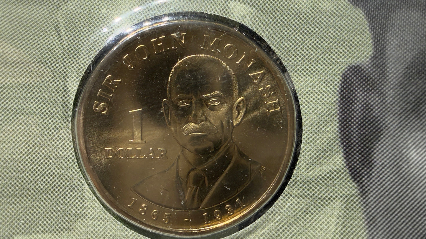 2018 Sir John Monash $1 PNC Mintage 7500
