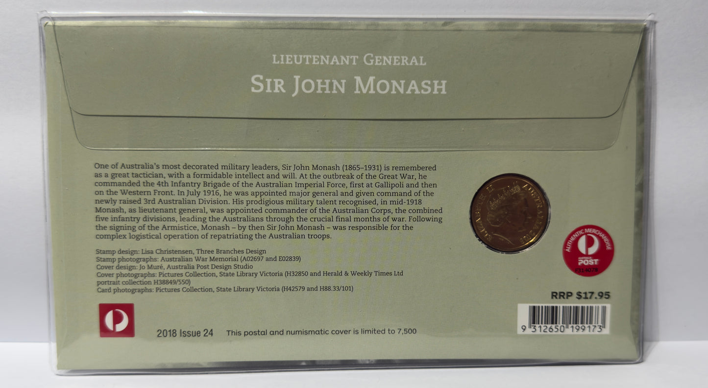 2018 Sir John Monash $1 PNC Mintage 7500