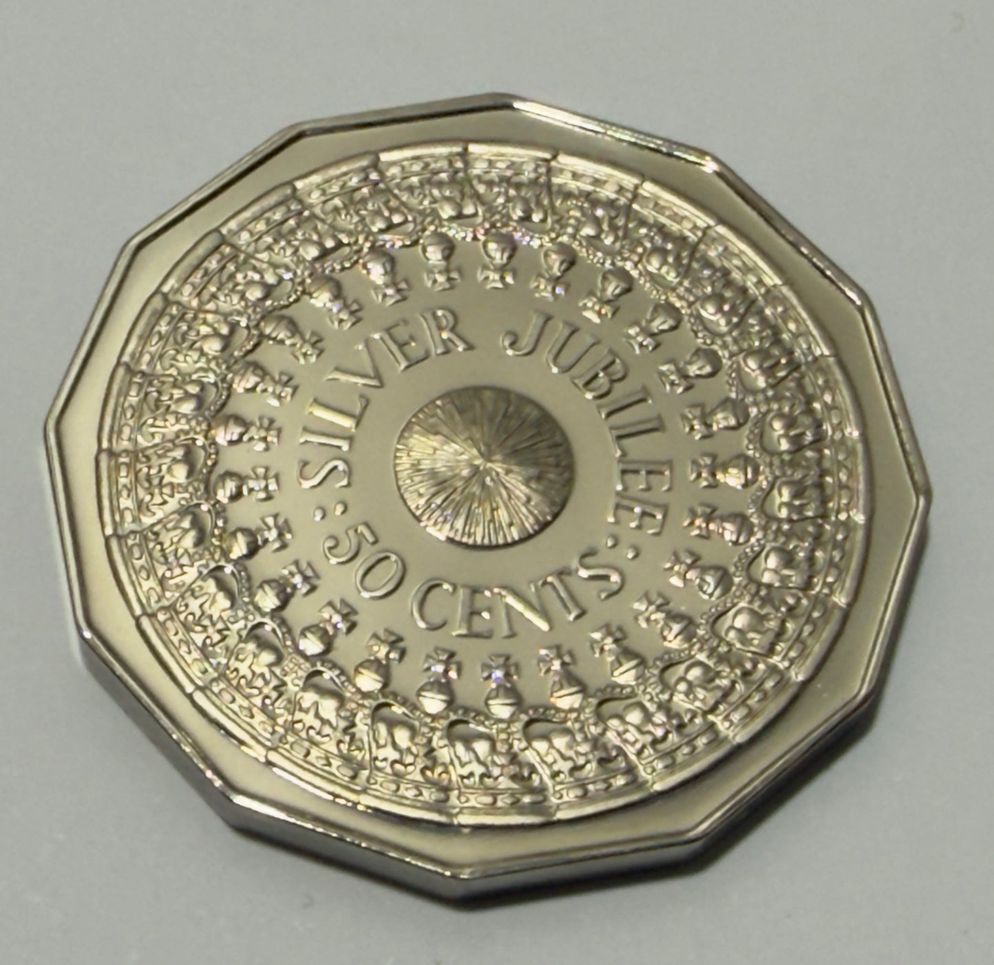 1977 50 Cent Proof Coin - Silver Jubilee Fifty Cent Proof - comes in 2x2