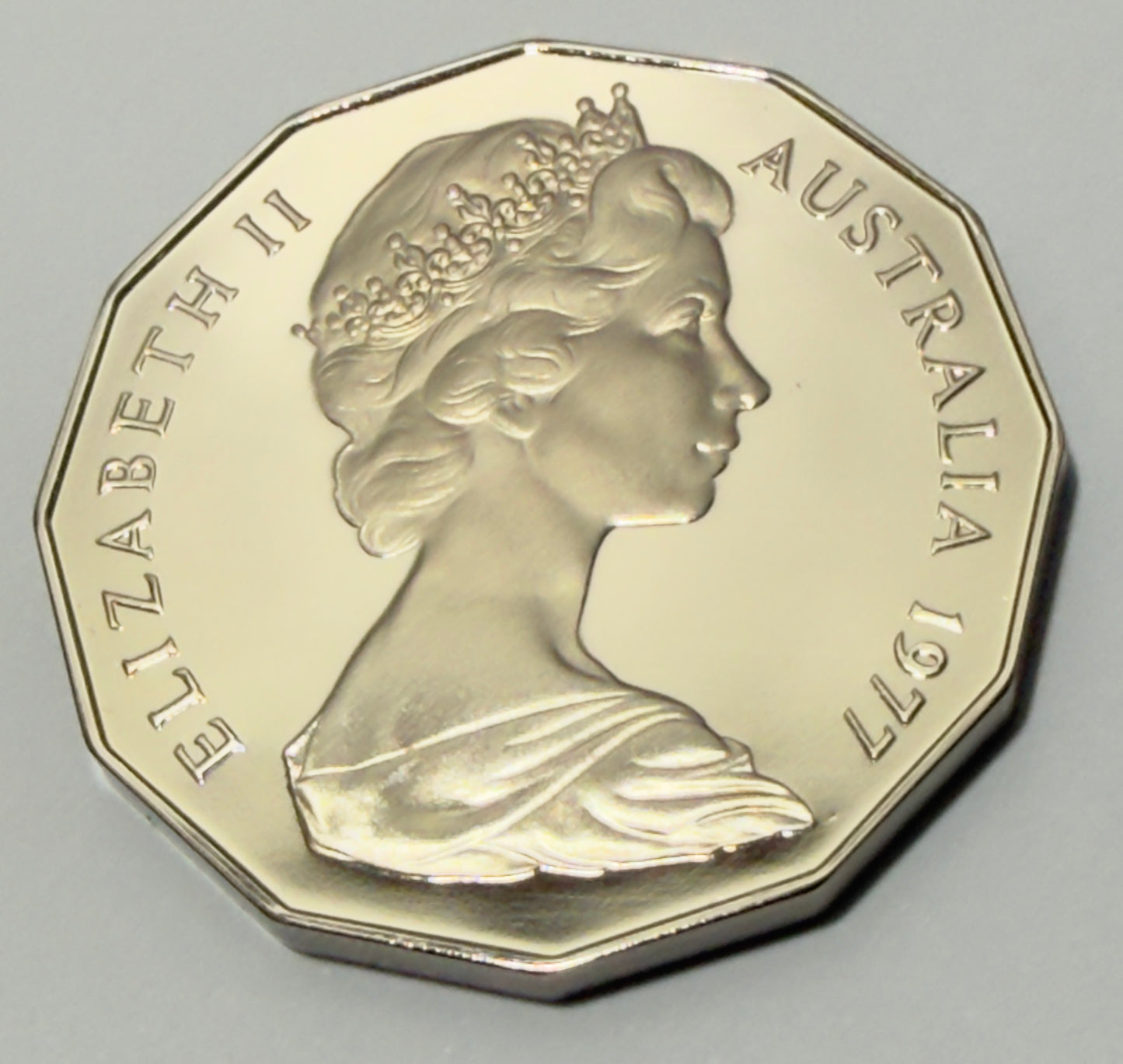 1977 50 Cent Proof Coin - Silver Jubilee Fifty Cent Proof - comes in 2x2