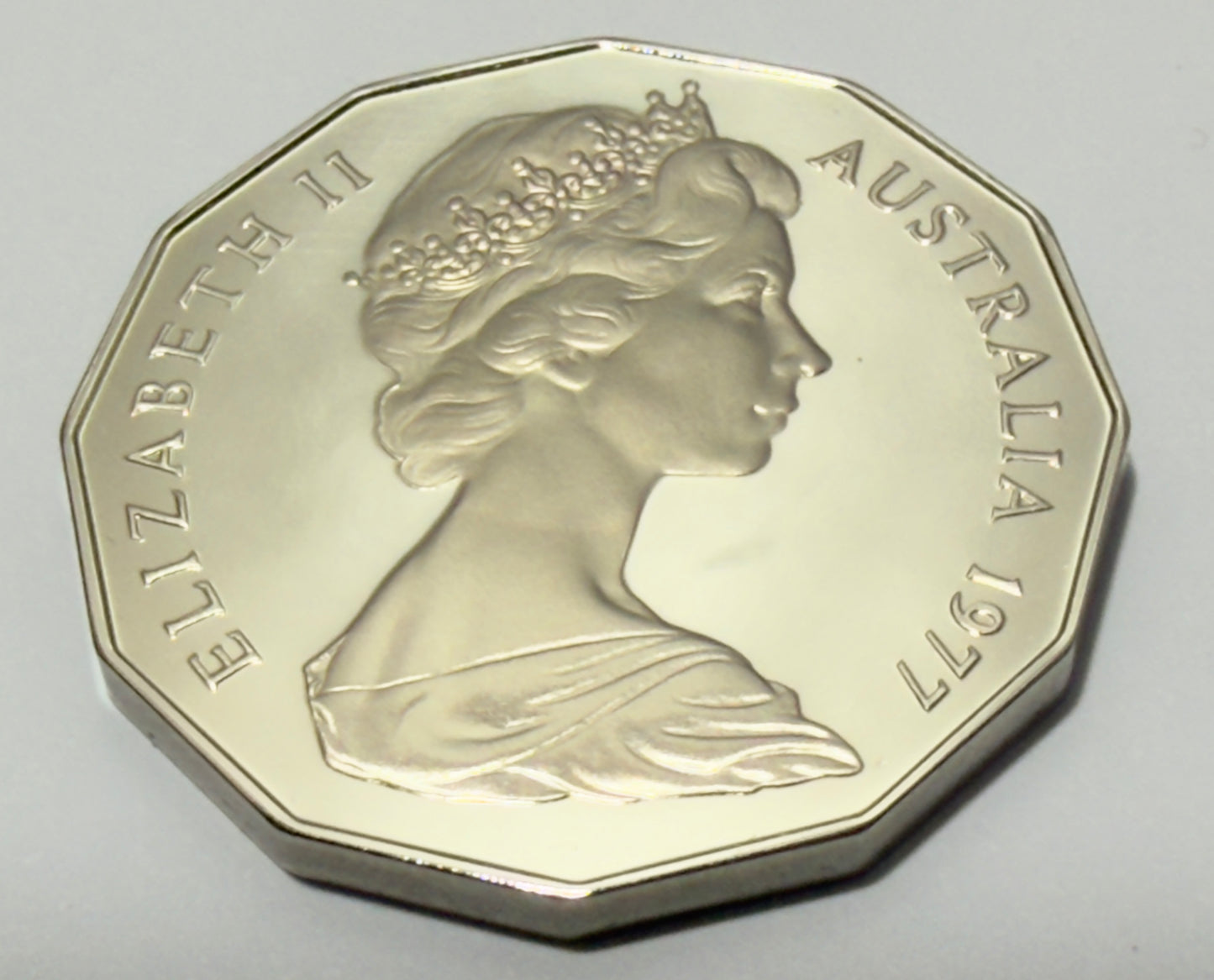 1977 50 Cent Proof Coin - Silver Jubilee Fifty Cent Proof - comes in 2x2