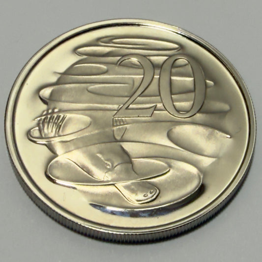 1977 20 Cent Proof Coin - Twenty Cent Proof - comes in 2x2