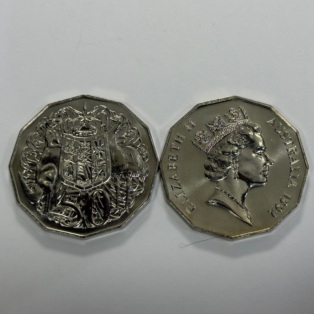 1992 50 Cent Coin - Choice Uncirculated - MINT SET ONLY Coin  - Comes in 2x2